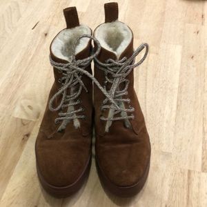 Jenni Kanye suede lace up boots